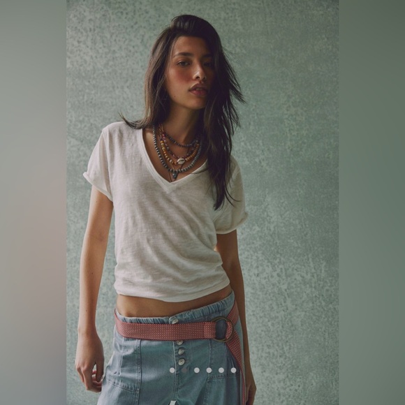 Free People We The Free Take 2 Tee 🌾 Ivory 🌾 Size XS 🌾 Sold Out - Picture 2 of 10